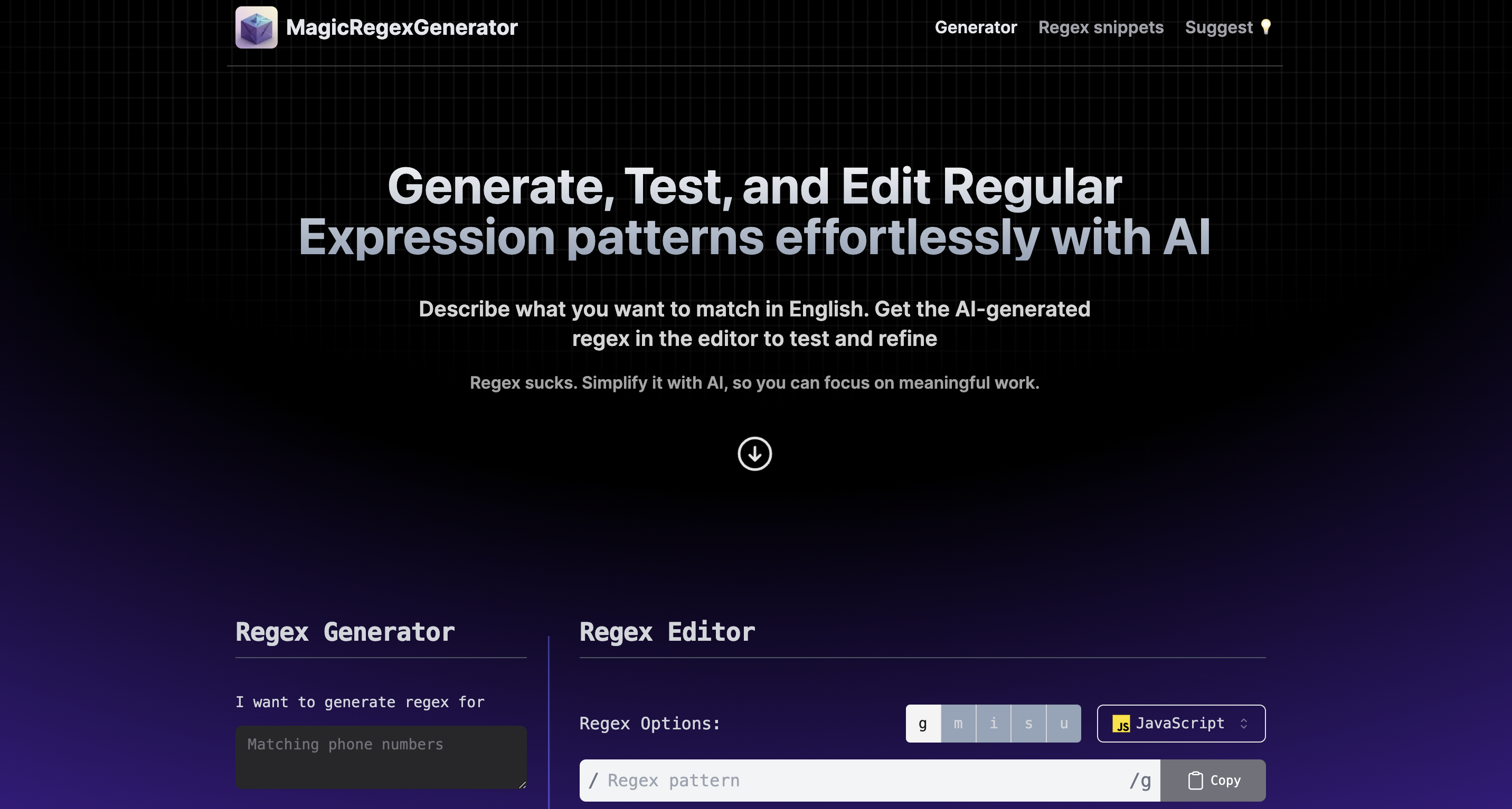 Magic Regex Generator